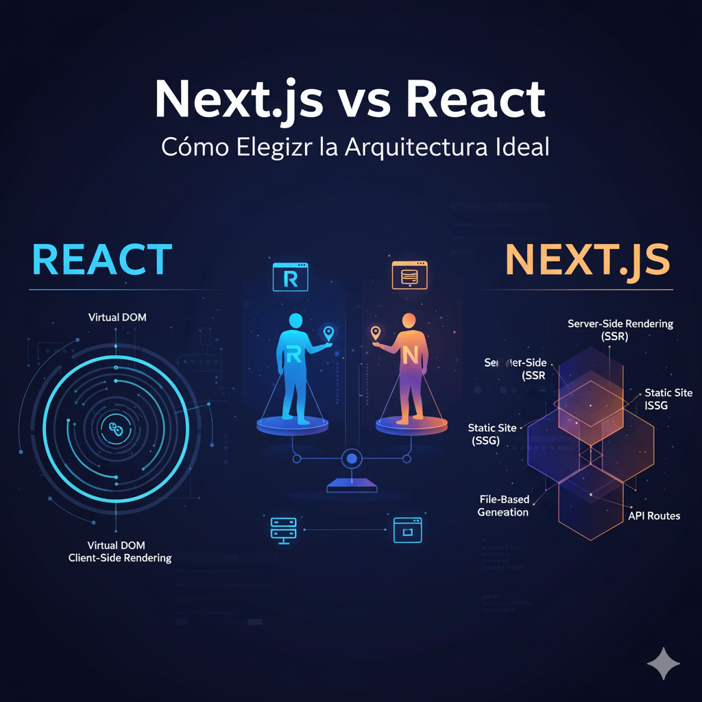 Next.js vs React: Cómo Elegir la Arquitectura Ideal